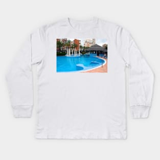 Solana Hotel Swimming Pool Benidorm Spain Kids Long Sleeve T-Shirt